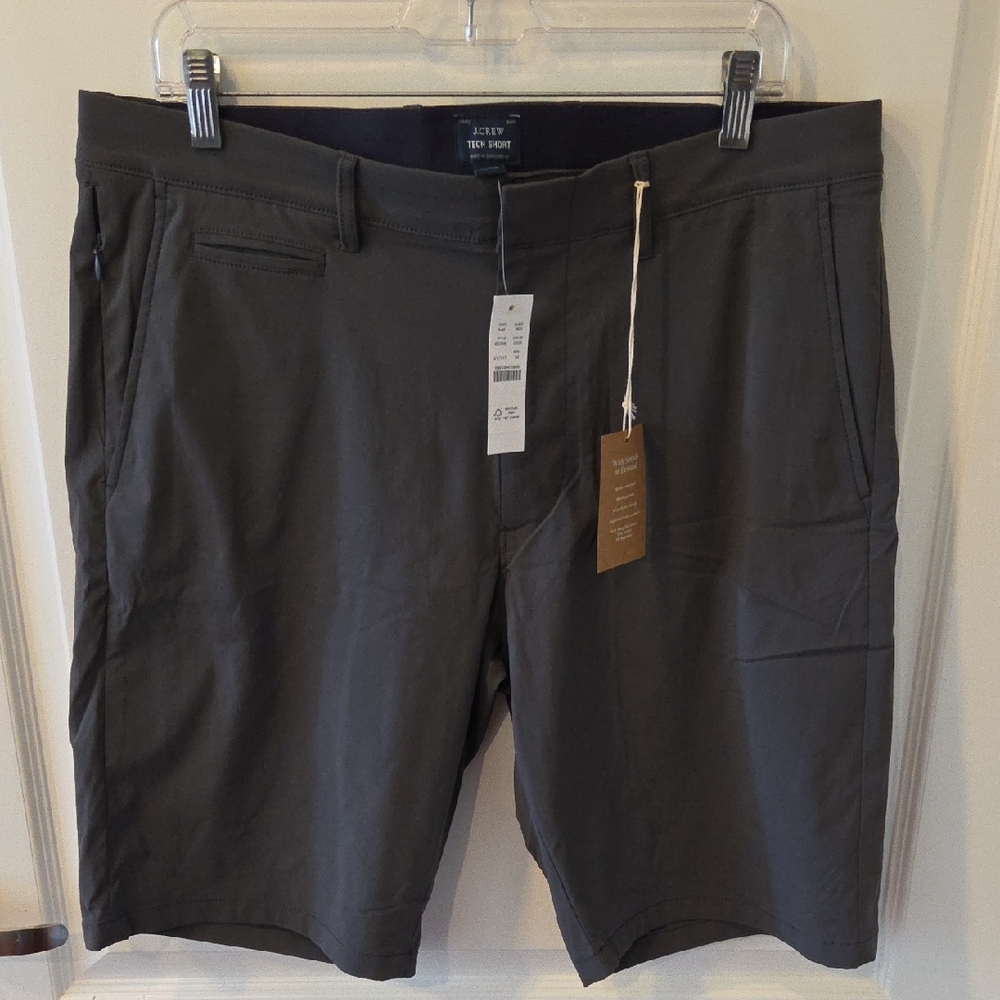 NEW J. Crew Charcoal Tech Shorts